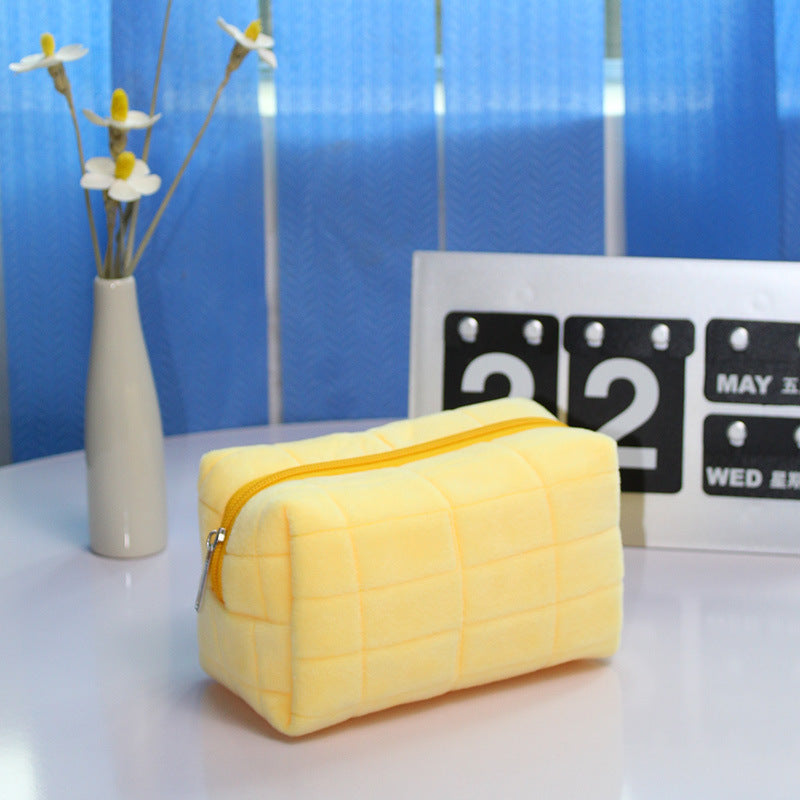 Wholesale Short Velvet Canvas Pencil Case